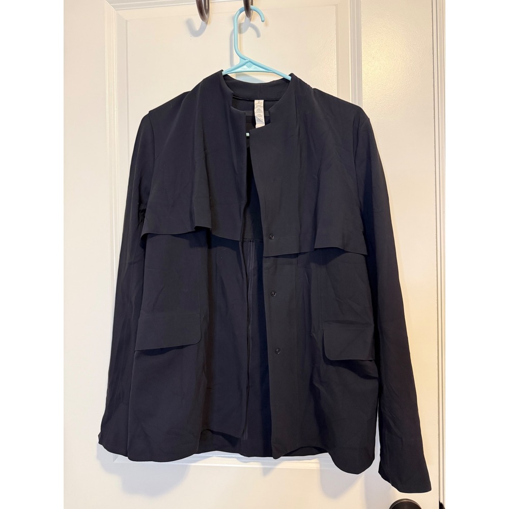 Lululemon Between Places Blazer Jacket Women 4 Black Excellent Layered Tech